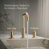 Purist® Widespread bathroom sink faucet with Cross handles, 1.2 gpm