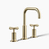 Purist® Widespread bathroom sink faucet with Cross handles, 1.2 gpm