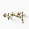 Purist® Wall-mount bathroom sink faucet trim with Cross handles, 1.2 gpm