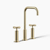 Purist® Widespread bathroom sink faucet with Cross handles, 1.2 gpm