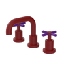 Rubinet Widespread Lav. Set. (less drain) Maroon