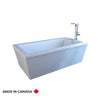 Neptune Ametys AFR Acrylic Freestanding End Drain Bathtub in White
