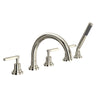 ROHL Lombardia 5-Hole Deck Mount Tub Filler With C-Spout