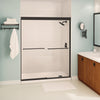 Aura 51-55 x 71 in. 6 mm Bypass Shower Door for Alcove Installation with Clear glass in Chrome