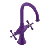 Rubinet Single Hole Dual Handle Lav. Set. (less drain) Purple Haze