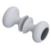 Rubinet Shower Door Knob (set) Matt White
