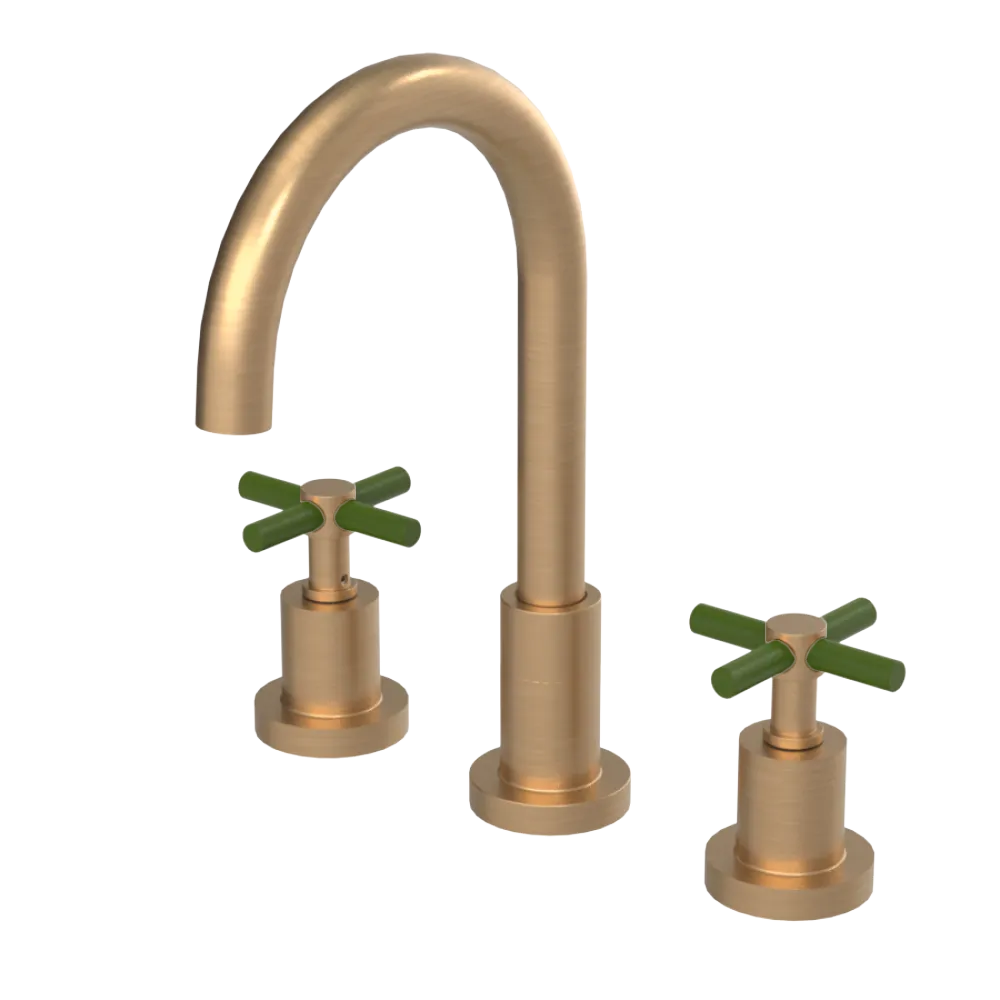 Rubinet Widespread Kitchen Set with LaSalle Spout Satin Gold