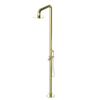 Rubinet Pressure Balance Outdoor Shower with Hand Held Shower & 10" Shower Head - 304 Stainless Steel Gold