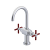 Rubinet Single Hole Dual Handle Lav. Set with LaSalle Spout (less drain) Satin Chrome