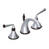 Rubinet Widespread Lav. Set. (less drain) Satin Chrome