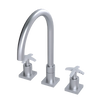 Rubinet Widespread Kitchen Set Satin Chrome