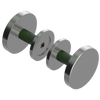 Rubinet Shower Door Knob (set) Satin Nickel