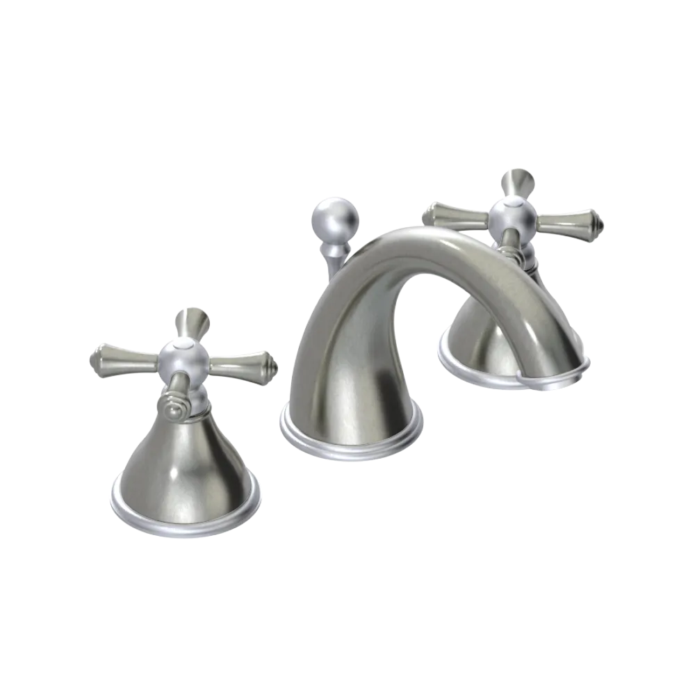 Rubinet Widespread Lav. Set. (less drain) Satin Nickel