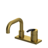 Rubinet 4" Centre Single Control Lav. Set. with Genesis spout (less drain) Antique Brass Matt