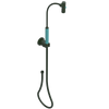 Rubinet Hand Held Shower Bidet with Extended Reach & Dual Function Spray Including Wall Bracket with Supply & Hose (Round) Green Envy