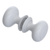 Rubinet Shower Door Knob (set) White