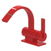 Rubinet Single Control Bidet Fitting (less drain) Red