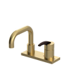 Rubinet 4" Centre Single Control Lav. Set. with Genesis spout (less drain) Satin Brass