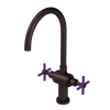 Rubinet Two Handle Single Hole Kitchen Set with LaSalle Spout Oil Rubbed Bronze