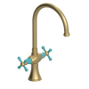Rubinet Two Handle Single Hole Kitchen Set Satin Brass
