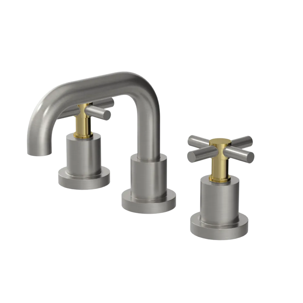 Rubinet Widespread Lav. Set. (less drain) Satin Nickel