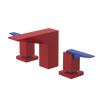 Rubinet Widespread Lav. Set. (less drain) Red