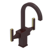 Rubinet Single Hole Dual Handle Lav. Set. (less drain) Bordeaux