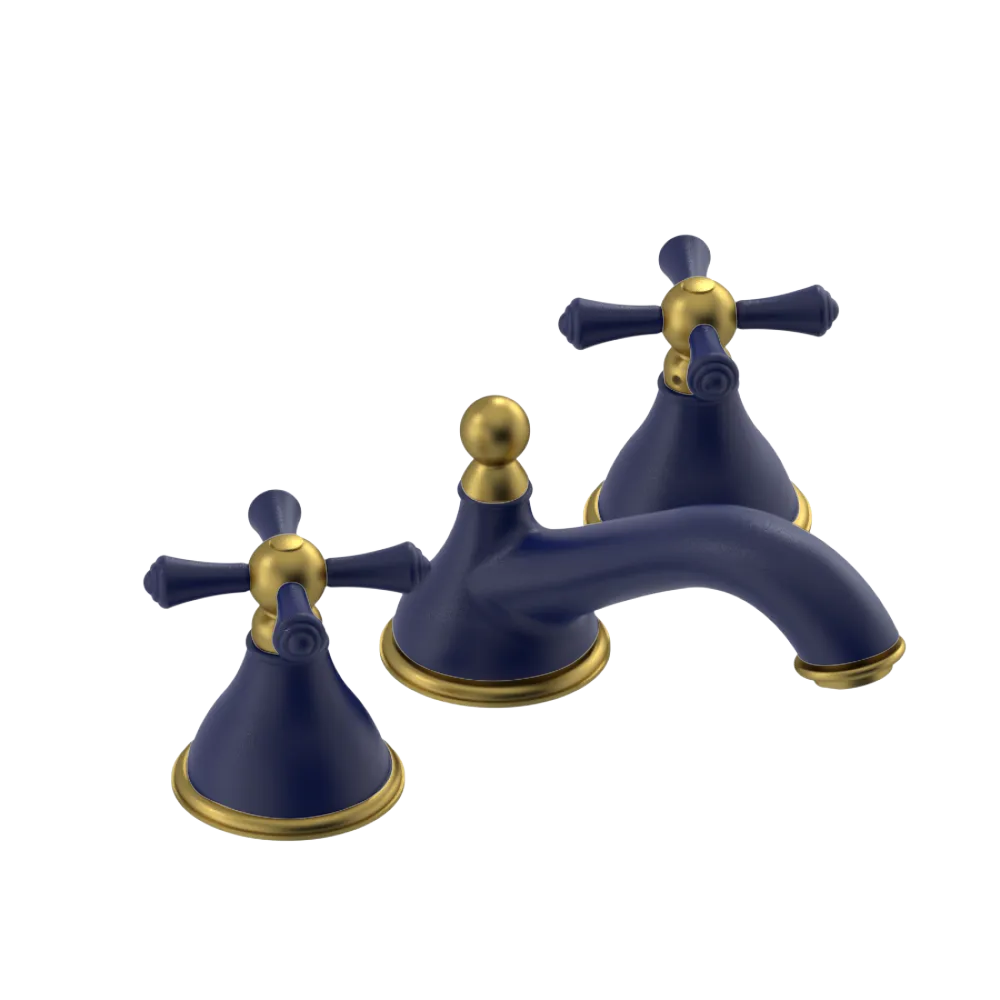 Rubinet Widespread Lav. Set. (less drain) Midnight Blue