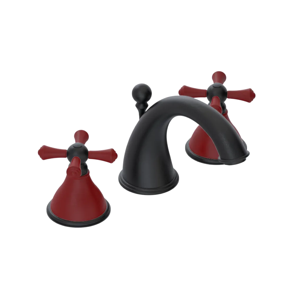 Rubinet Widespread Lav. Set. (less drain) Matt Black