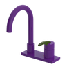 Rubinet 4" Centre Single Control Lav. Set. (less drain) Purple Haze