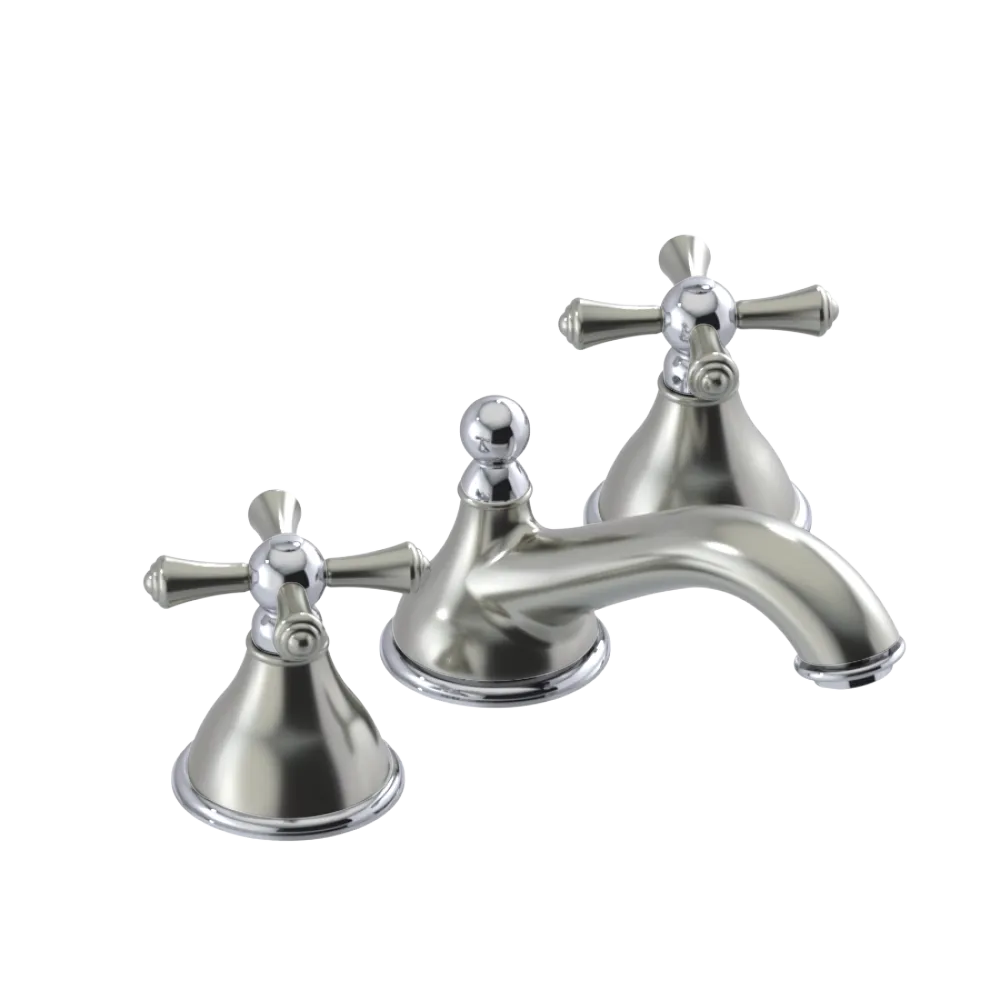 Rubinet Widespread Lav. Set. (less drain) Satin Nickel