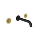 Baril Trim only for two handles wall-mounted lavatory faucet, drain not included
