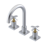 Rubinet Widespread Lav. Set. (less drain) Satin Chrome