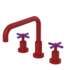 Rubinet Widespread Kitchen Set Maroon