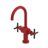 Rubinet Single Hole Dual Handle Lav. Set with LaSalle Spout (less drain) Red