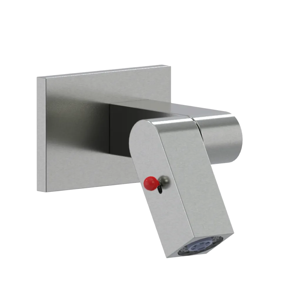 Rubinet Wall Mount Bidet & Foot Rinse with Dual Function Spray Satin Nickel