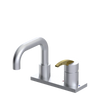 Rubinet 4" Centre Single Control Lav. Set. with Genesis spout (less drain) Satin Chrome