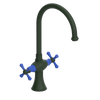 Rubinet Two Handle Single Hole Kitchen Set Green Envy