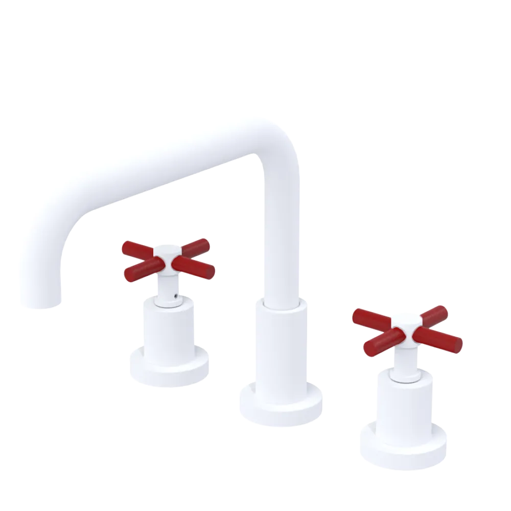 Rubinet Widespread Kitchen Set Matt White