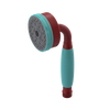 Rubinet 3 Function Hand Held Shower Only Maroon