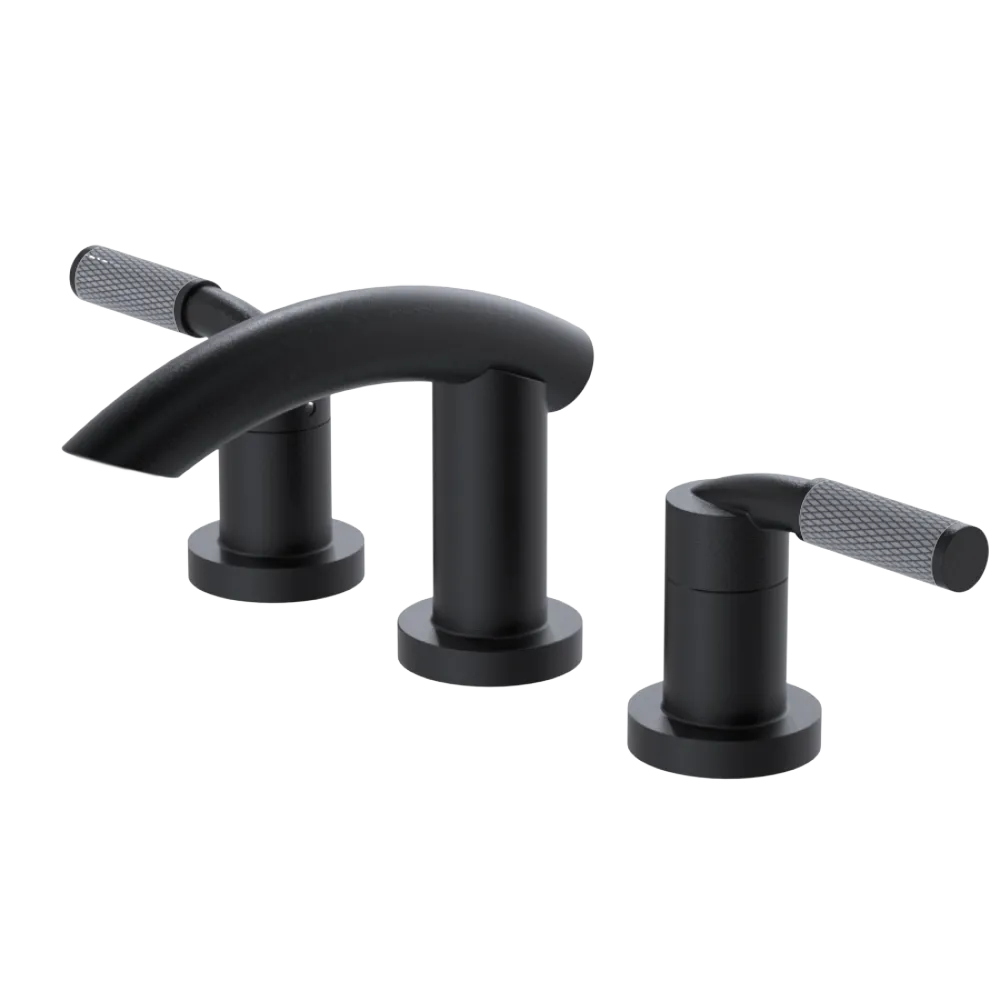 Rubinet Widespread Lav. Set. (less drain) Matt Black