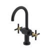 Rubinet Single Hole Dual Handle Lav. Set with LaSalle Spout (less drain) Matt Black