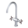 Rubinet Two Handle Single Hole Kitchen Set with LaSalle Spout Satin Chrome