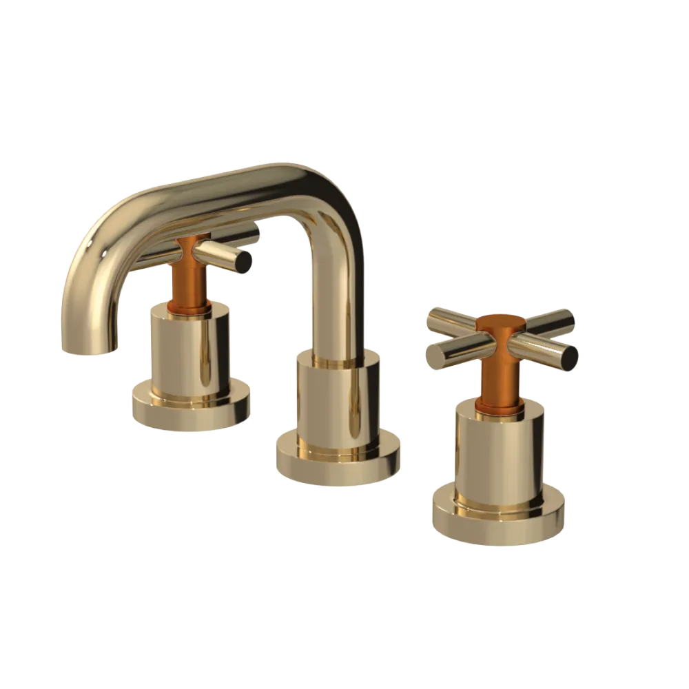 Rubinet Widespread Lav. Set. (less drain) Gold