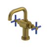 Rubinet Single Hole Dual Handle Lav. Set. (less drain) Antique Brass Matt