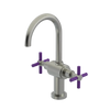 Rubinet Single Hole Dual Handle Lav. Set with LaSalle Spout (less drain) Satin Nickel