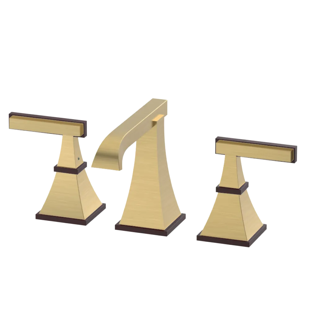 Rubinet Widespread Lav. Set. (less drain) Satin Brass