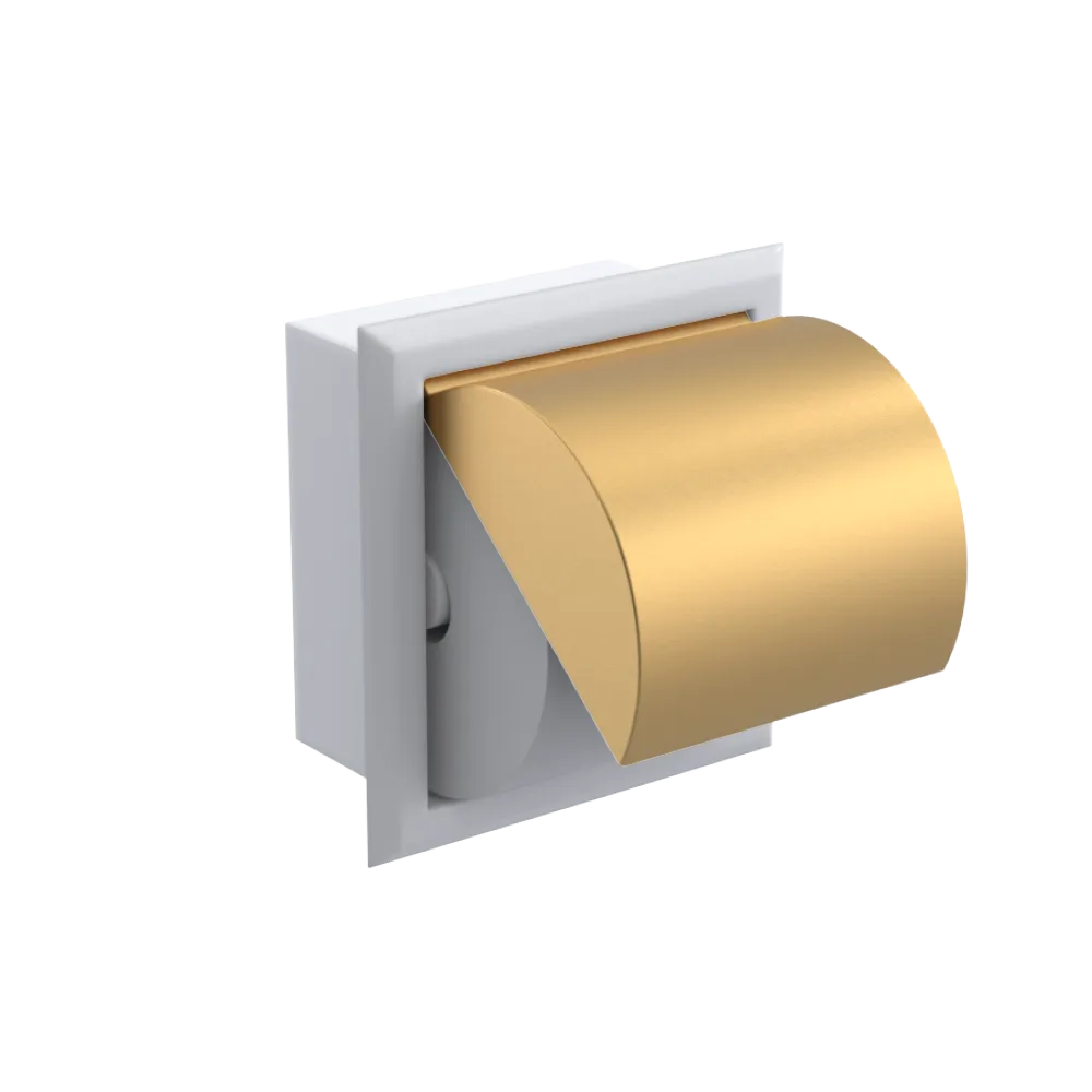 Rubinet RECESSED TOILET PAPER HOLDER White