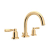 Perrin & Rowe Holborn 3-Hole Tubular C-Spout Widespread Bathroom Faucet - With Metal Lever Handle.3955LS-APC