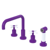 Rubinet Widespread Kitchen Set with Hand Spray Purple Haze